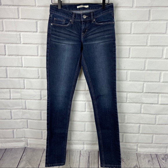 Levi's Denim - Levi’s 524 skinny dark wash light detail w25 L32